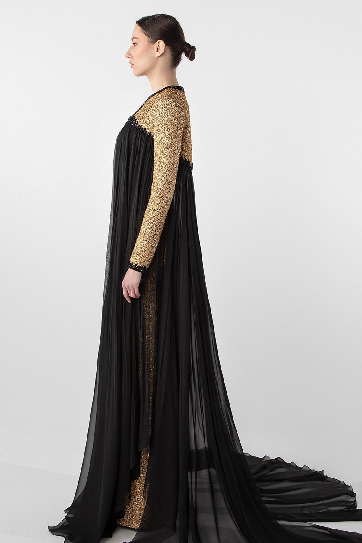 Tweed Jacket Cape Gown