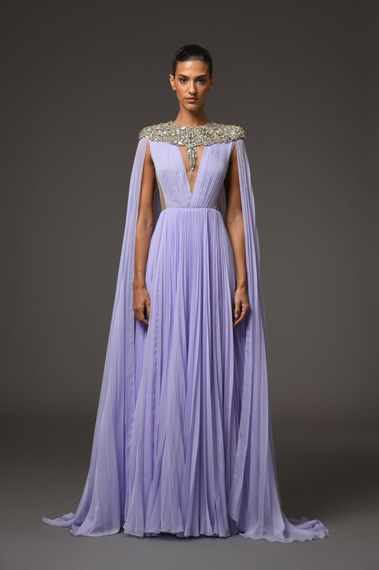 Lilac Plissé Dress