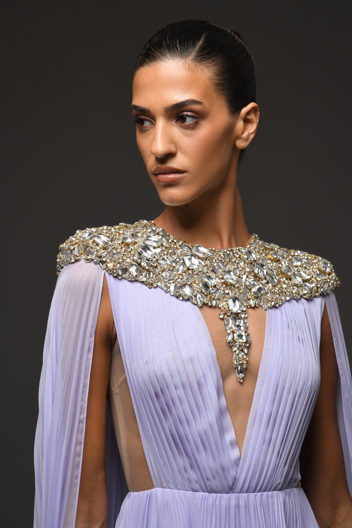 Lilac Plissé Dress