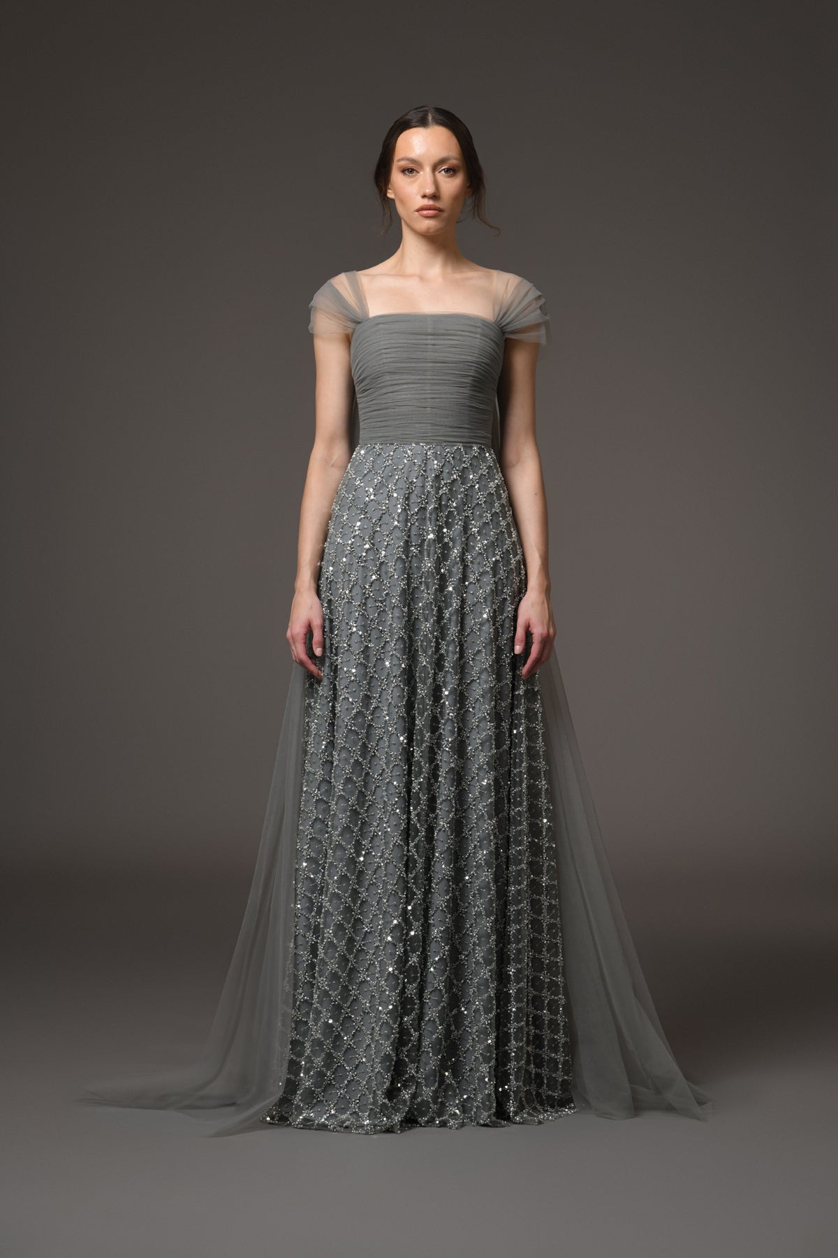 Tulle Embroidered Dress