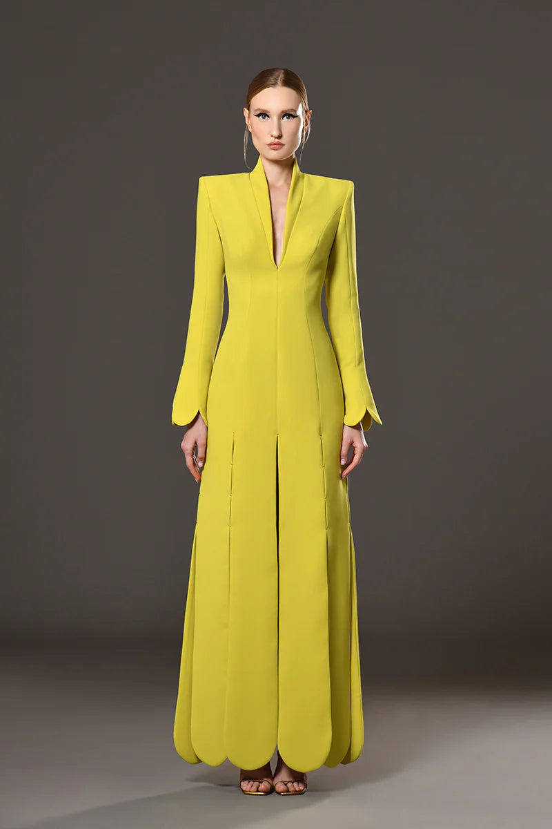 Long Sleeve Petal Coat Dress