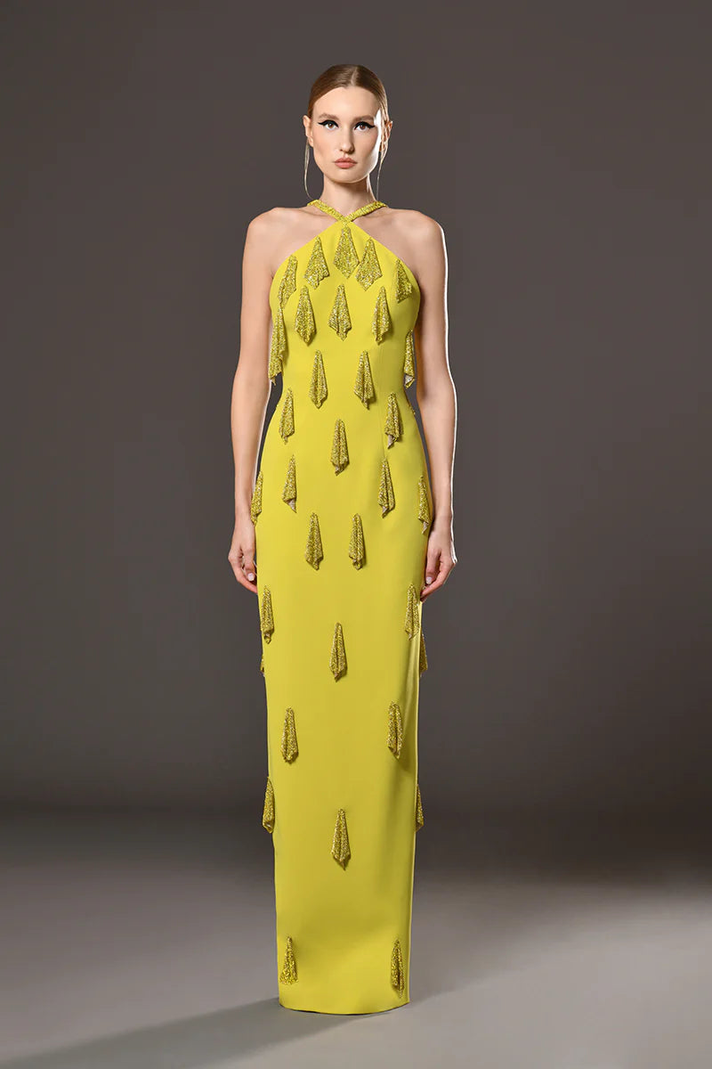 Sleeveless Rhinestone Dress