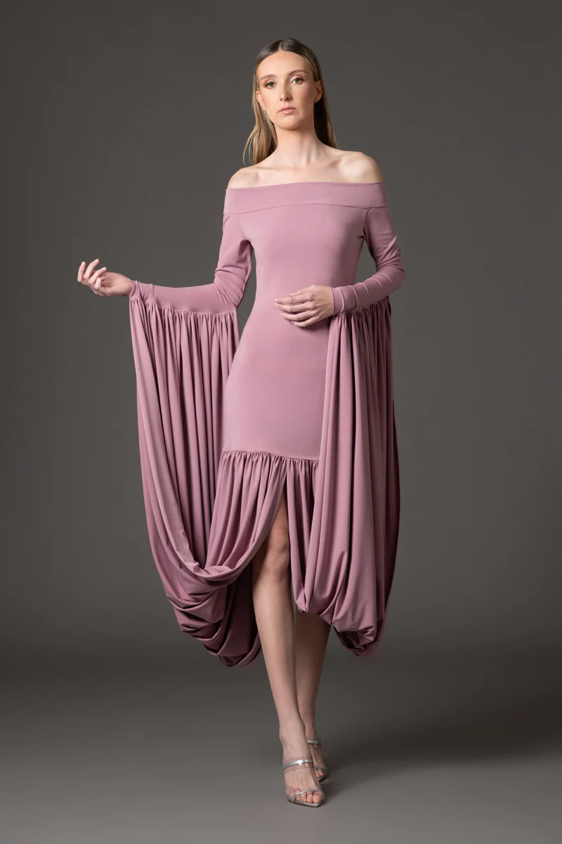 Off The Shoulder Short Jersey Dress