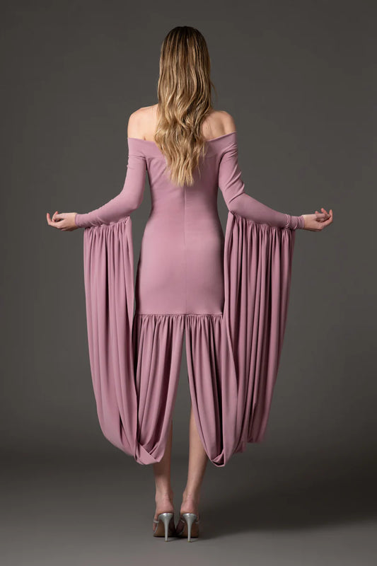 Off The Shoulder Short Jersey Dress