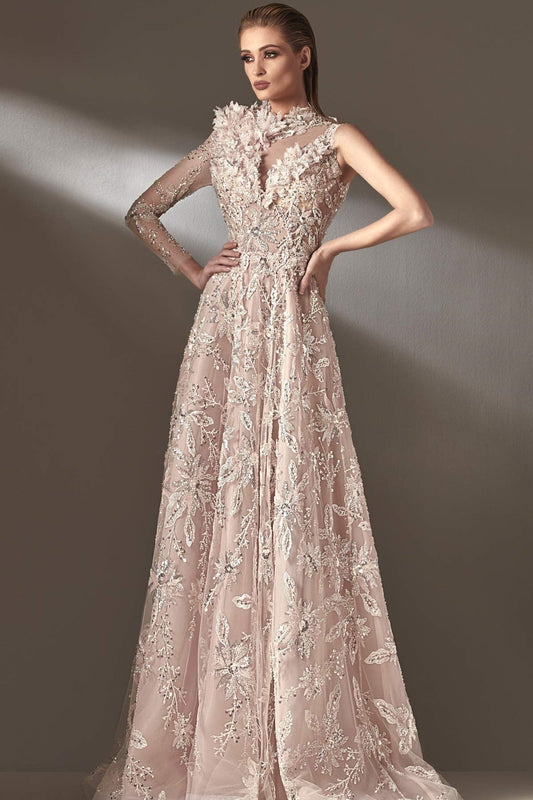 Long One Sleeve Gown