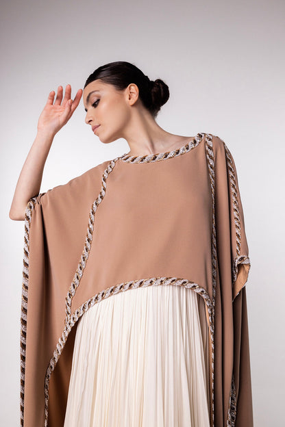 Braided Cape-Top Skirt Set
