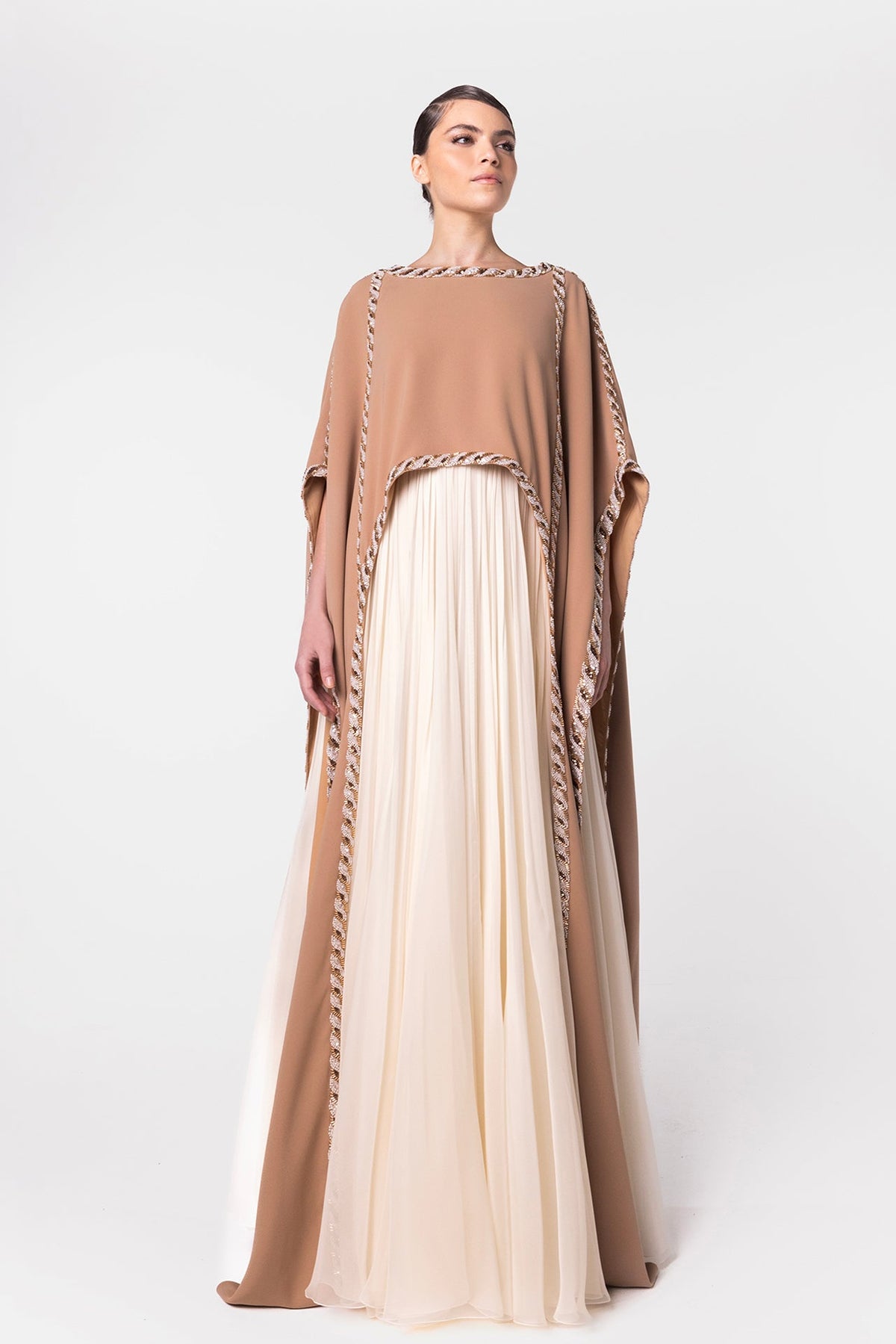 Braided Cape-Top Skirt Set