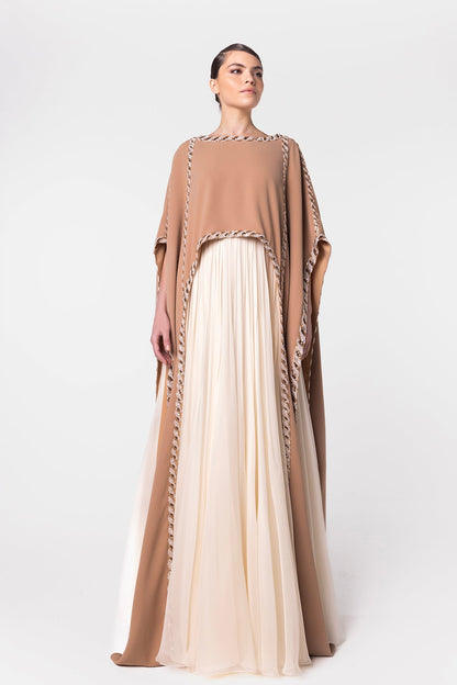 Braided Cape-Top Skirt Set