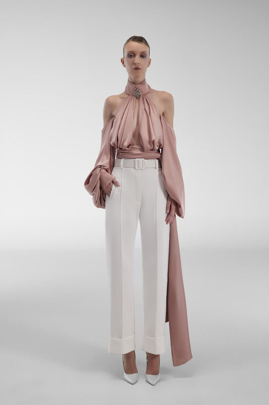 Crepe Top with Pants