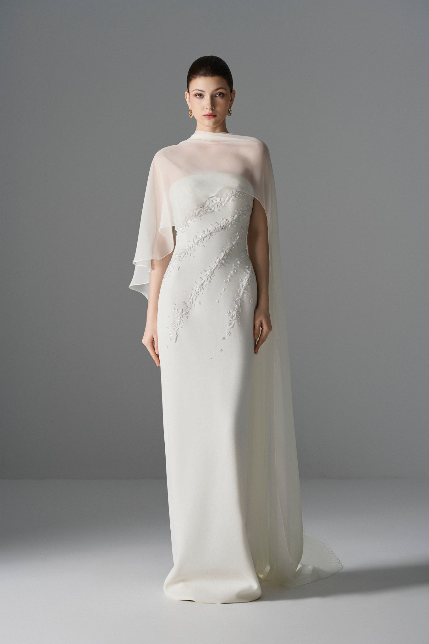 Liquid Light Cape Gown