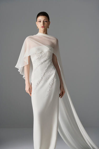 Liquid Light Cape Gown