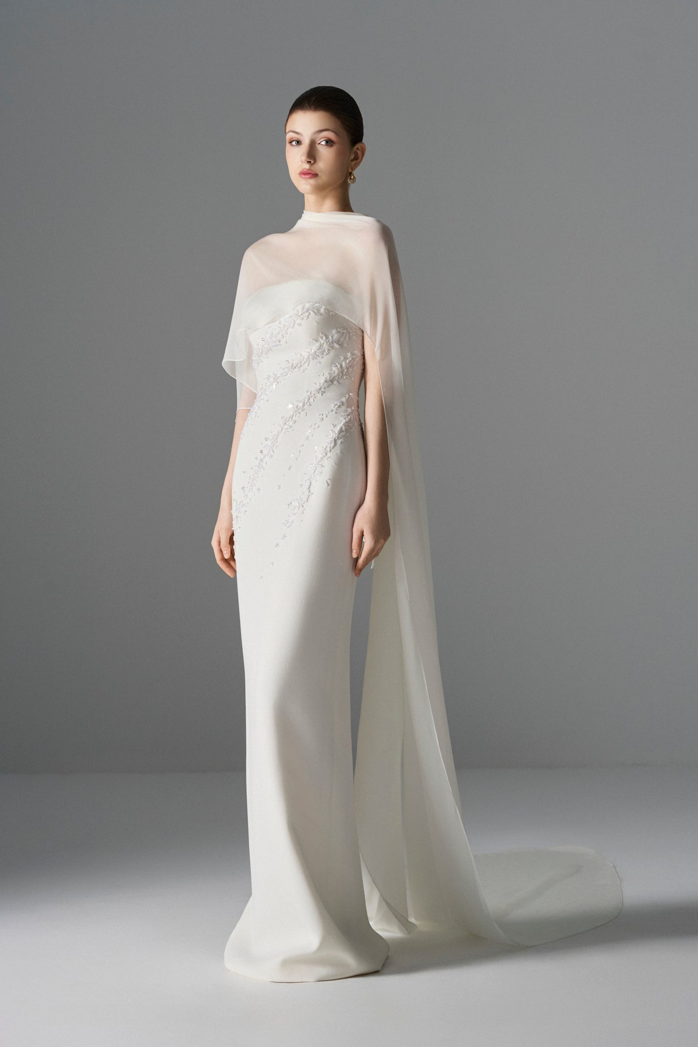 Liquid Light Cape Gown