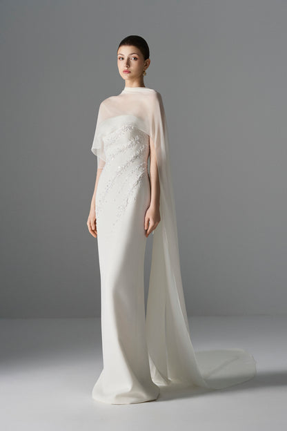 Liquid Light Cape Gown