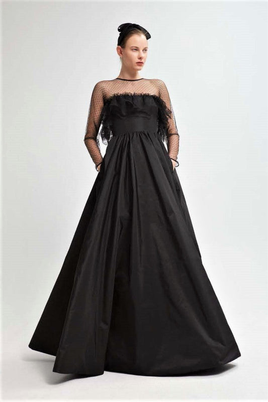 Long Sleeve A-Line Gown