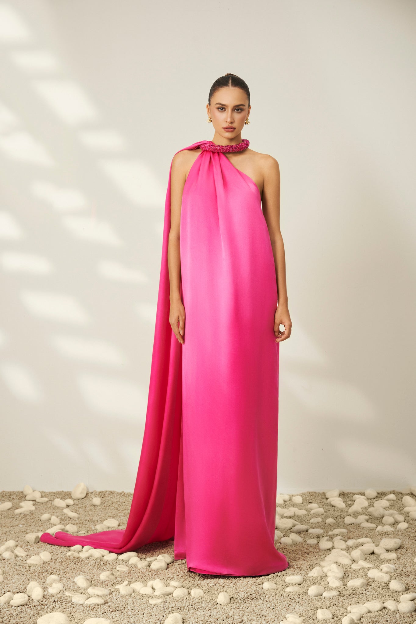 Luminous Halter Gown