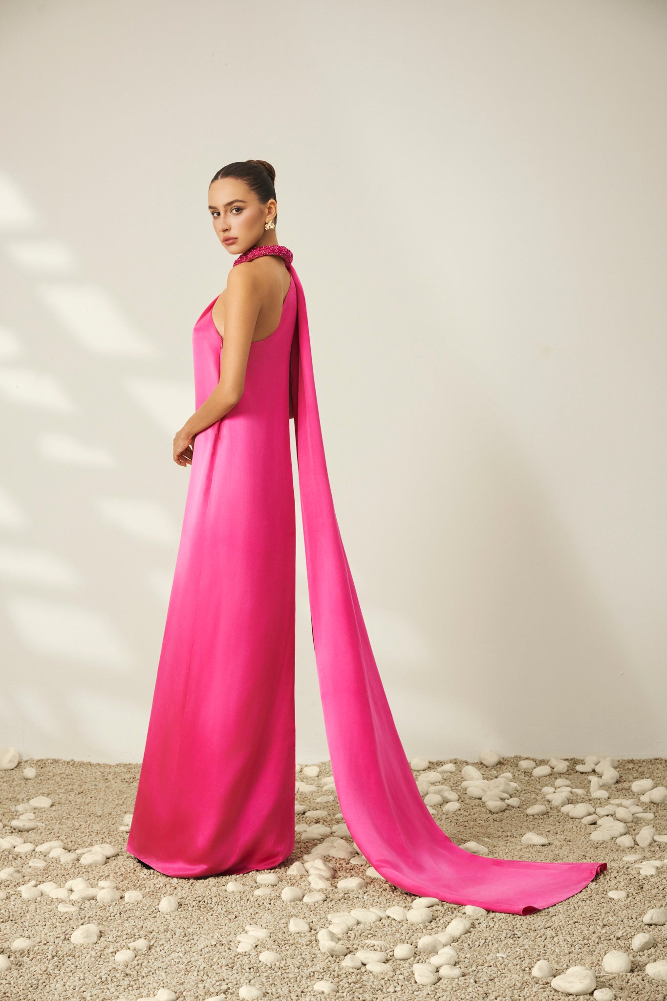 Luminous Halter Gown
