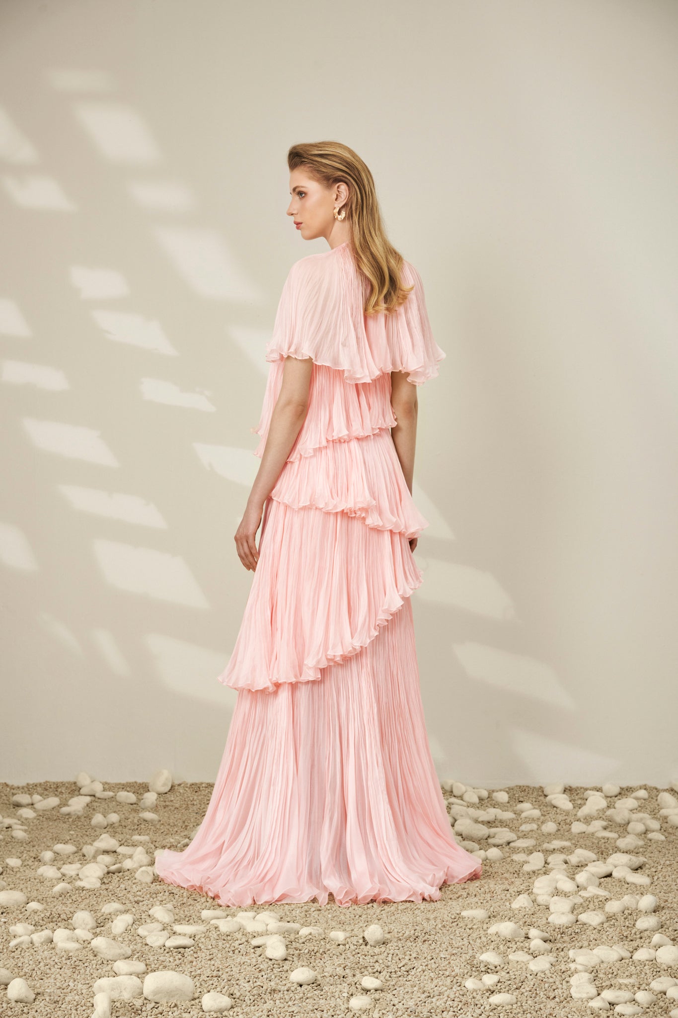Tiered Pink Maxi Dress