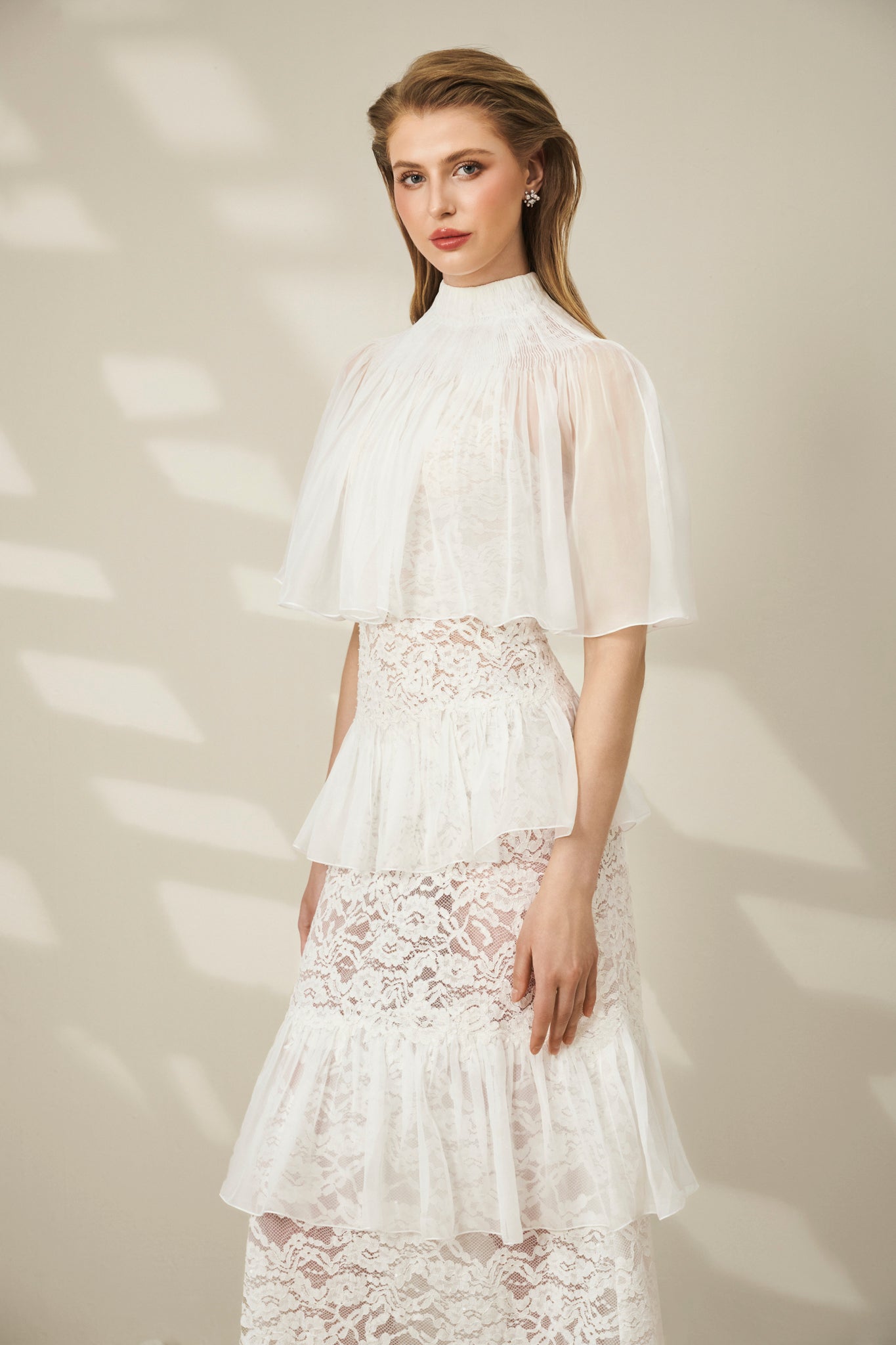 Scarletta High Neck Lace Gown