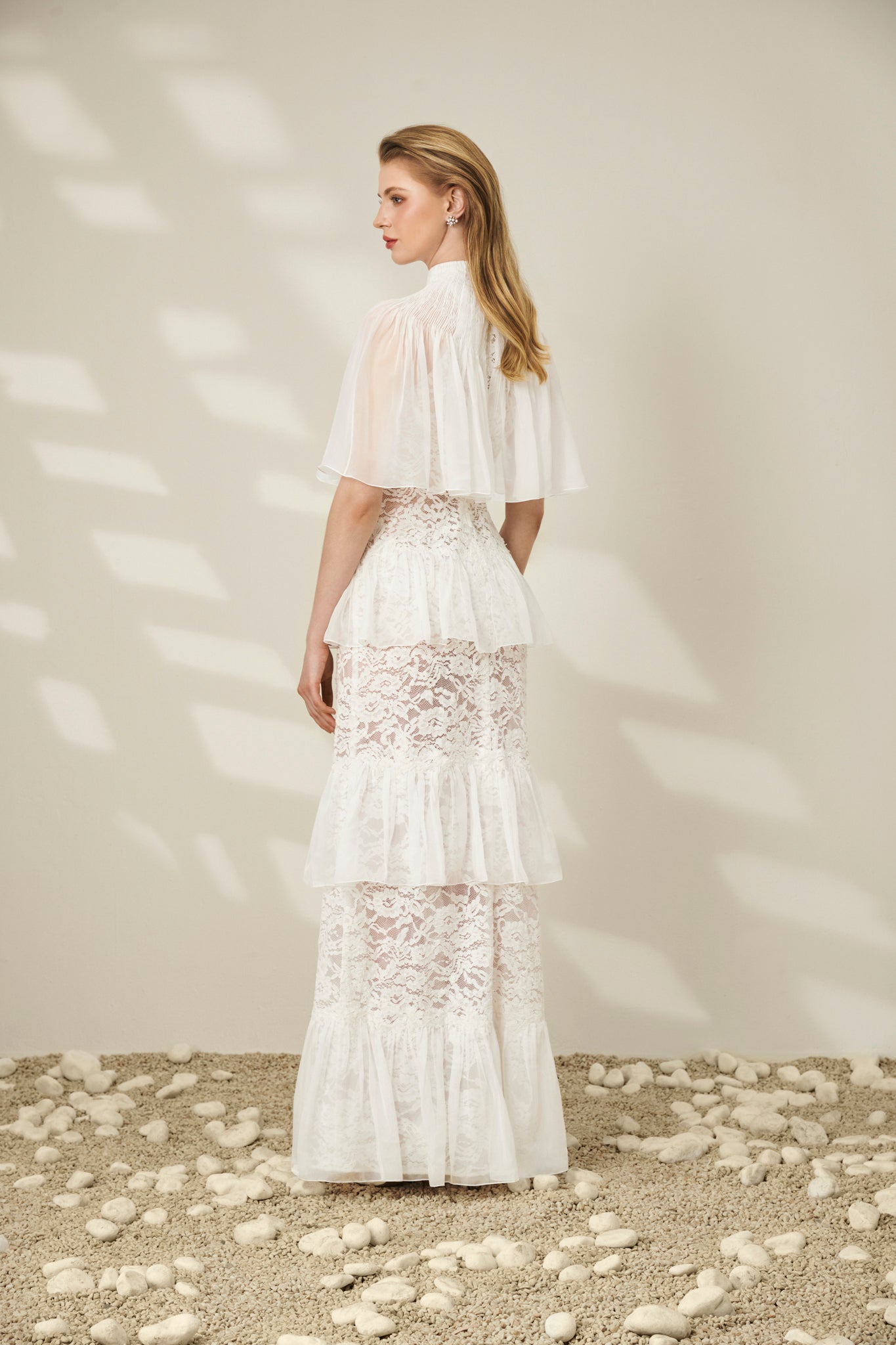 Scarletta High Neck Lace Gown