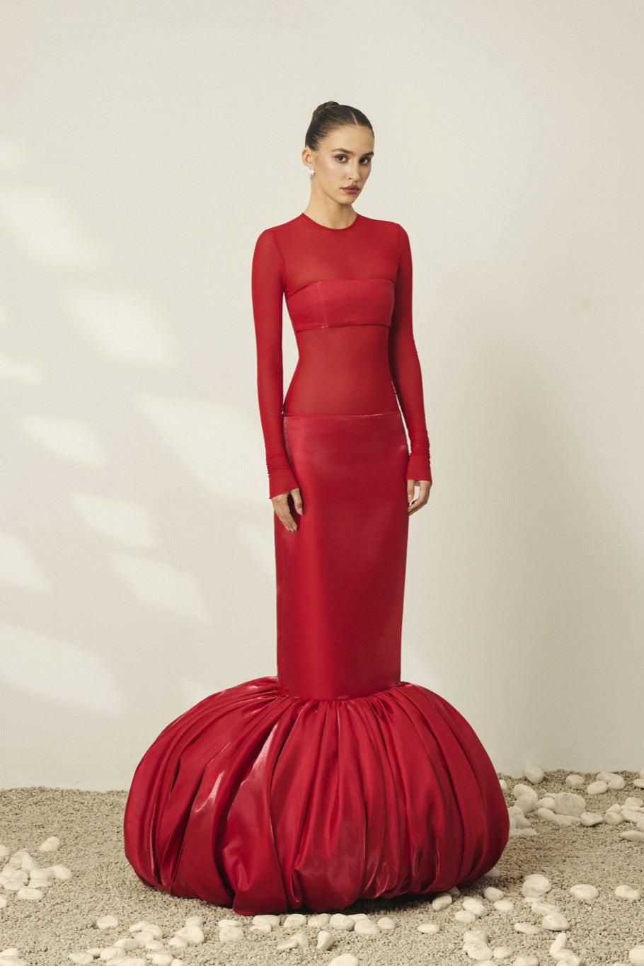 Crimson Mermaid Gown