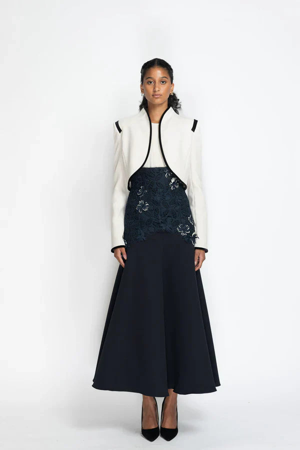 Fit and Flare Cady Skirt with Jasmine Web Lace
