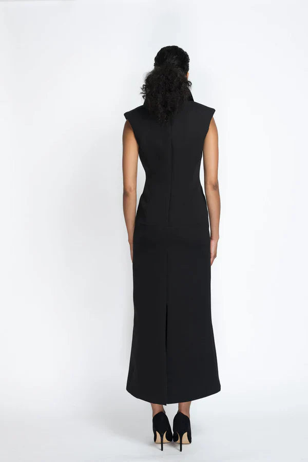 Navy Cady Tuxedo Dress