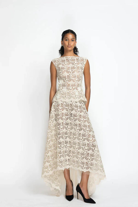 Jasmine Web Lace Boat Neck Top
