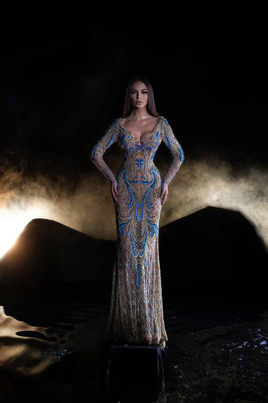 Long Sleeve Regal Gown