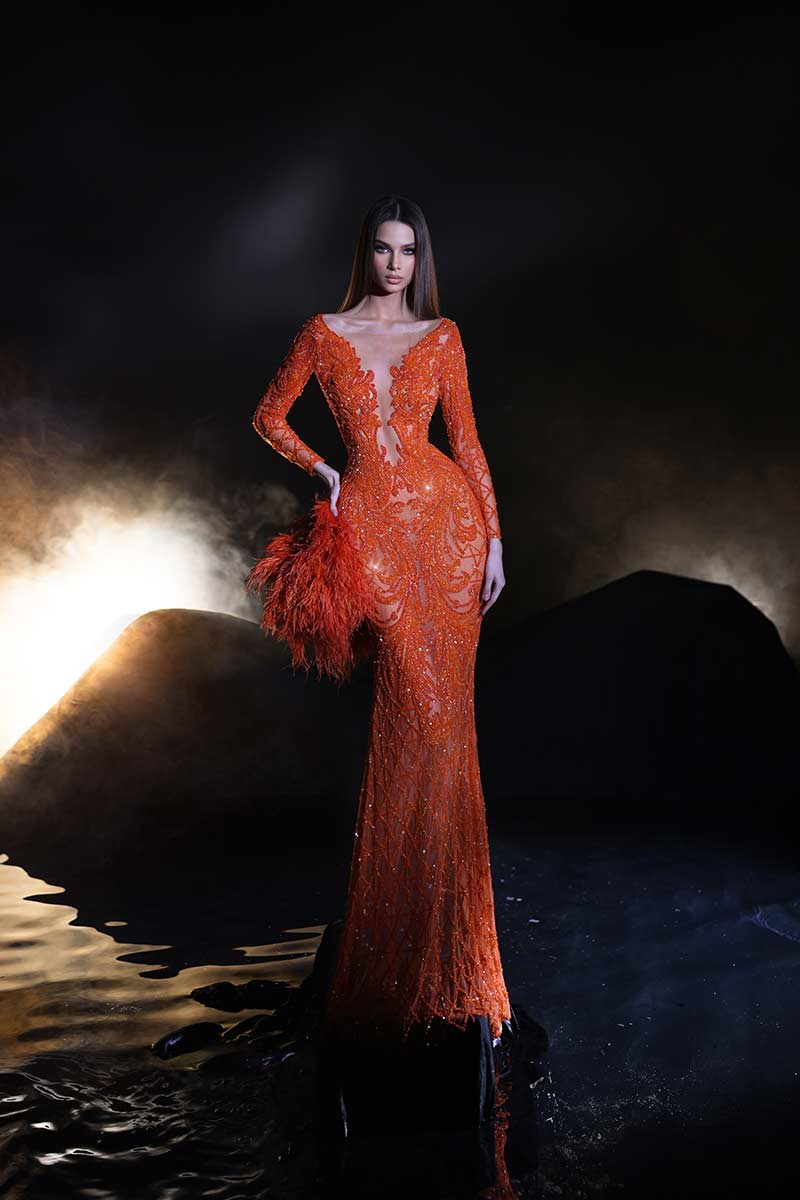 Lace Applique Gown