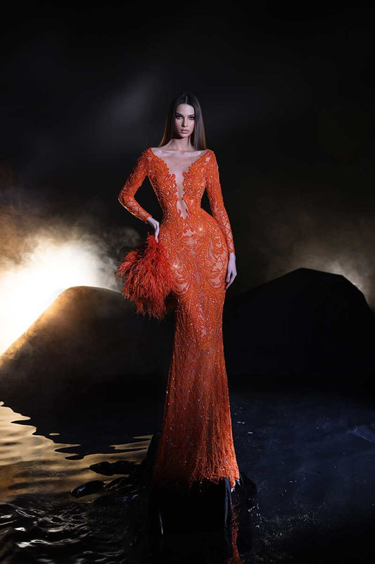 Lace Applique Gown