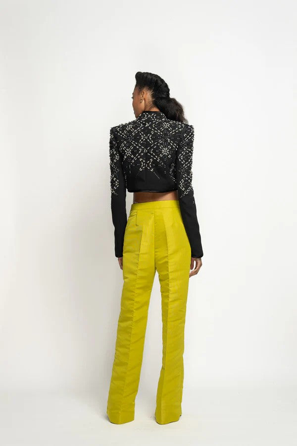 Onyx Cady Cropped Jacket