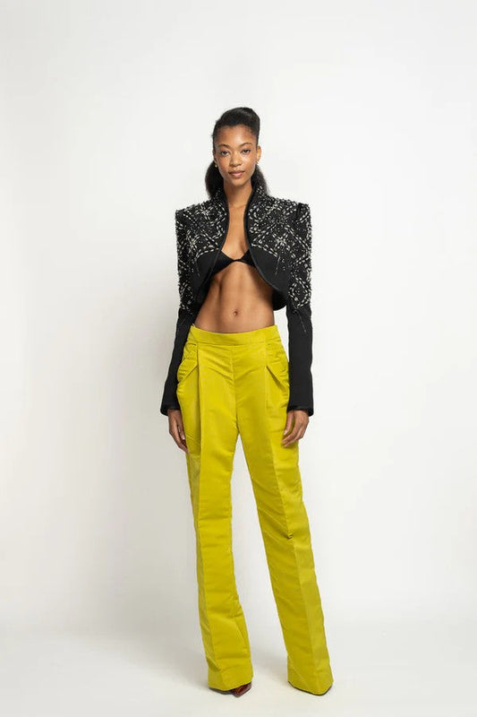 Onyx Cady Cropped Jacket