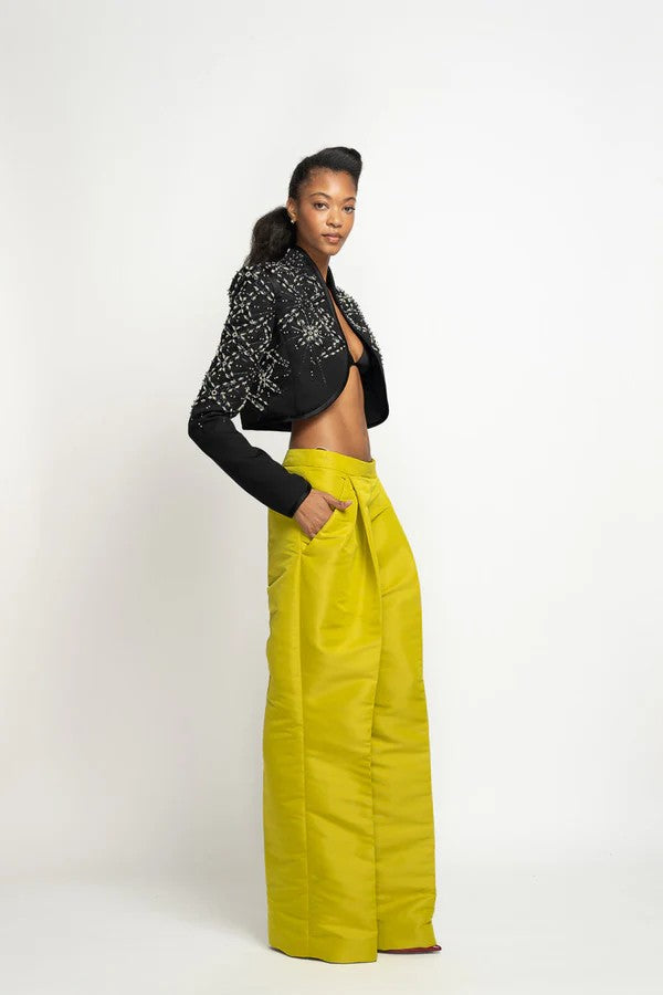 Onyx Cady Cropped Jacket