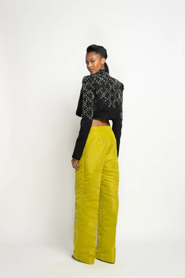Chartreuse Faille Trousers
