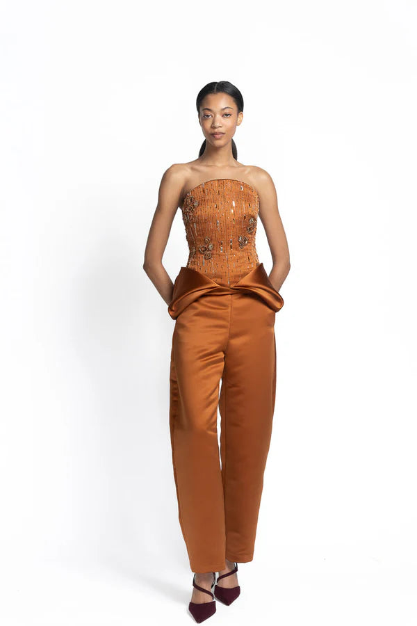 Copper Double Duchess Bustier Top