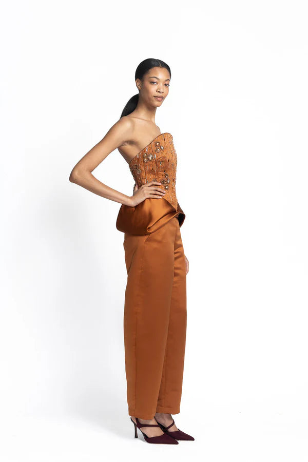 Copper Double Duchess Bustier Top