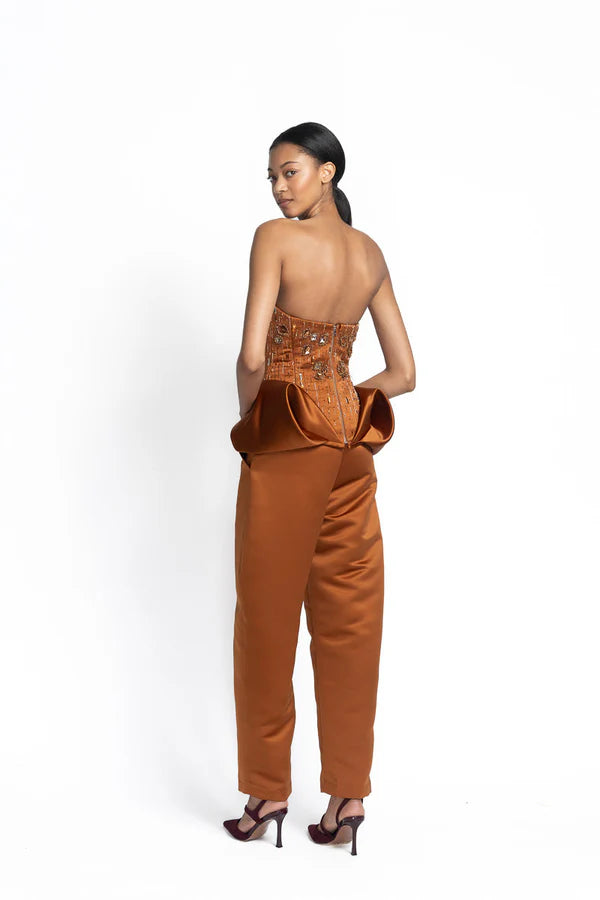 Copper Double Duchess Bustier Top
