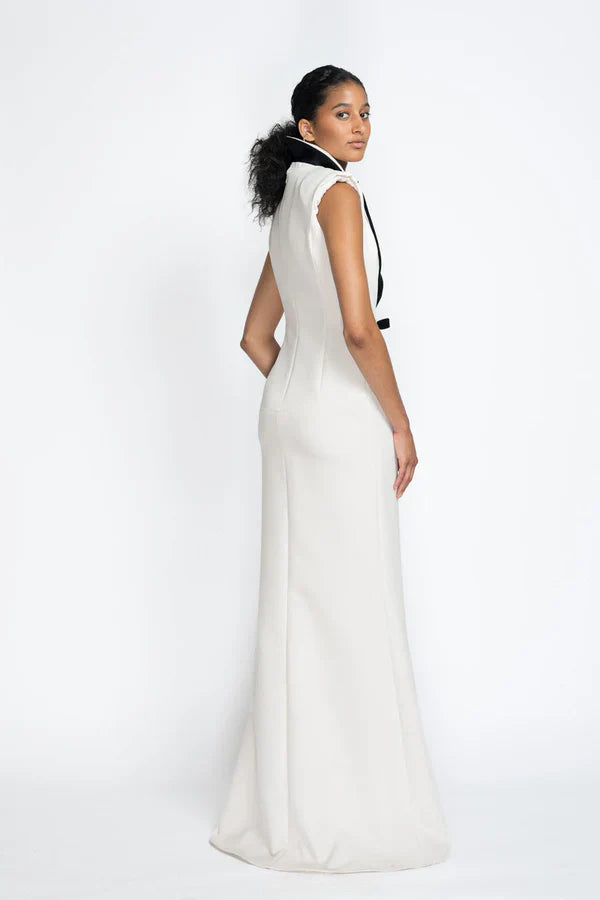 Ivory Cady Tuxedo Gown