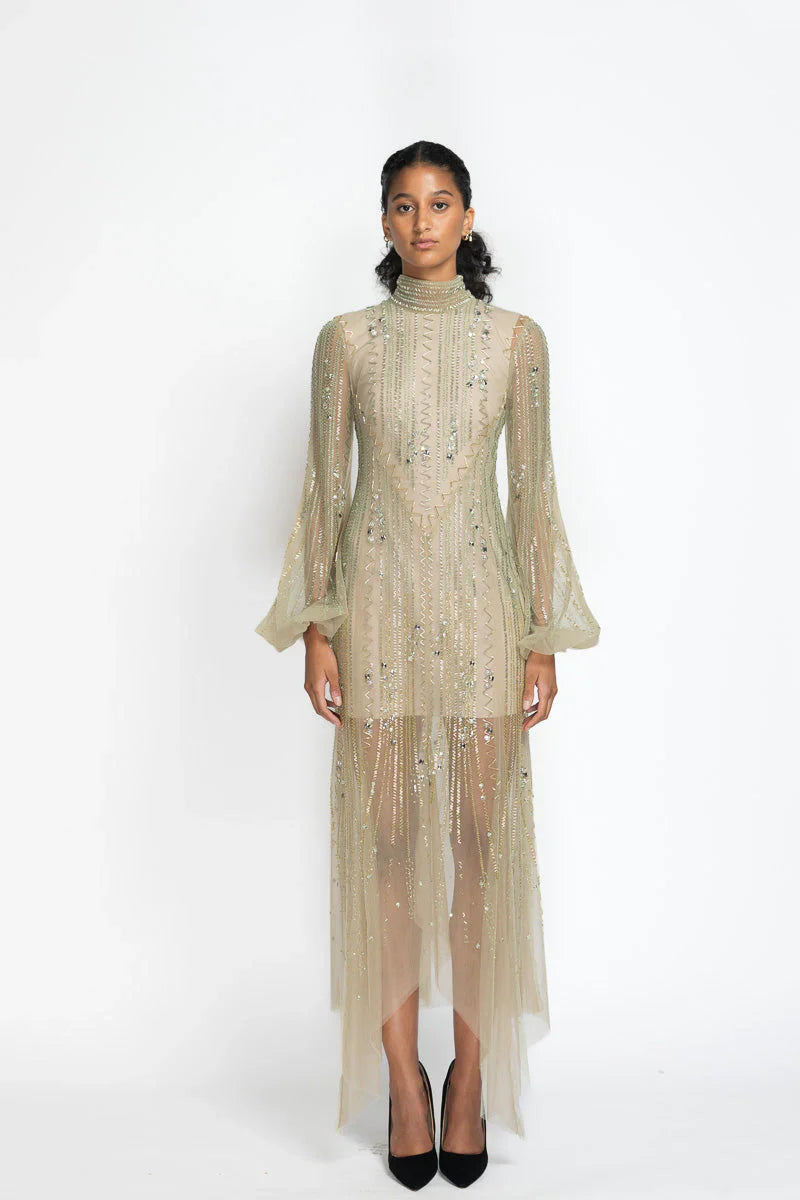 Seafoam Green Soft Tulle Cocktail Dress