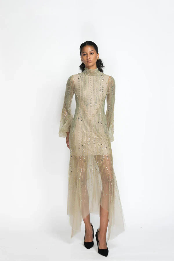 Seafoam Green Soft Tulle Cocktail Dress