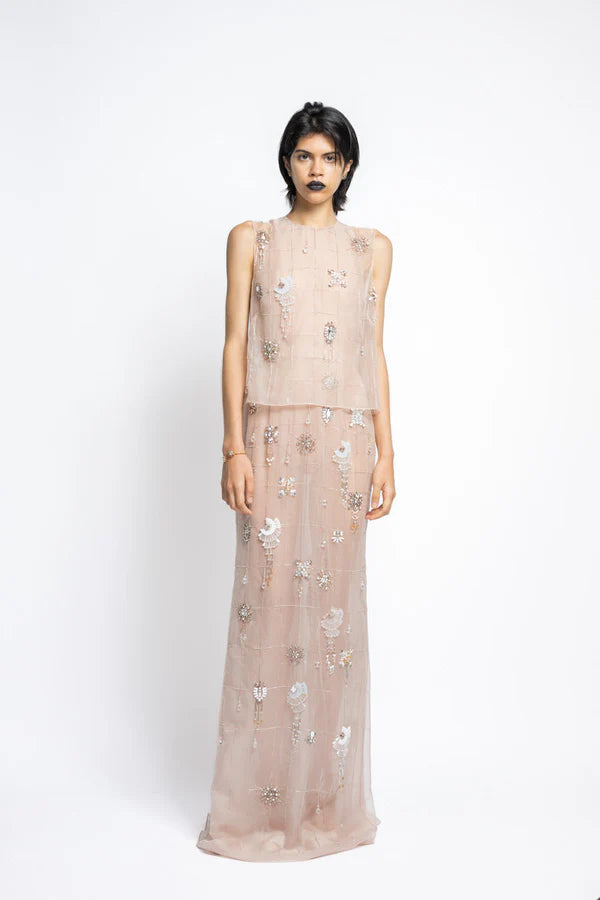 Halter Gown with Matching Top