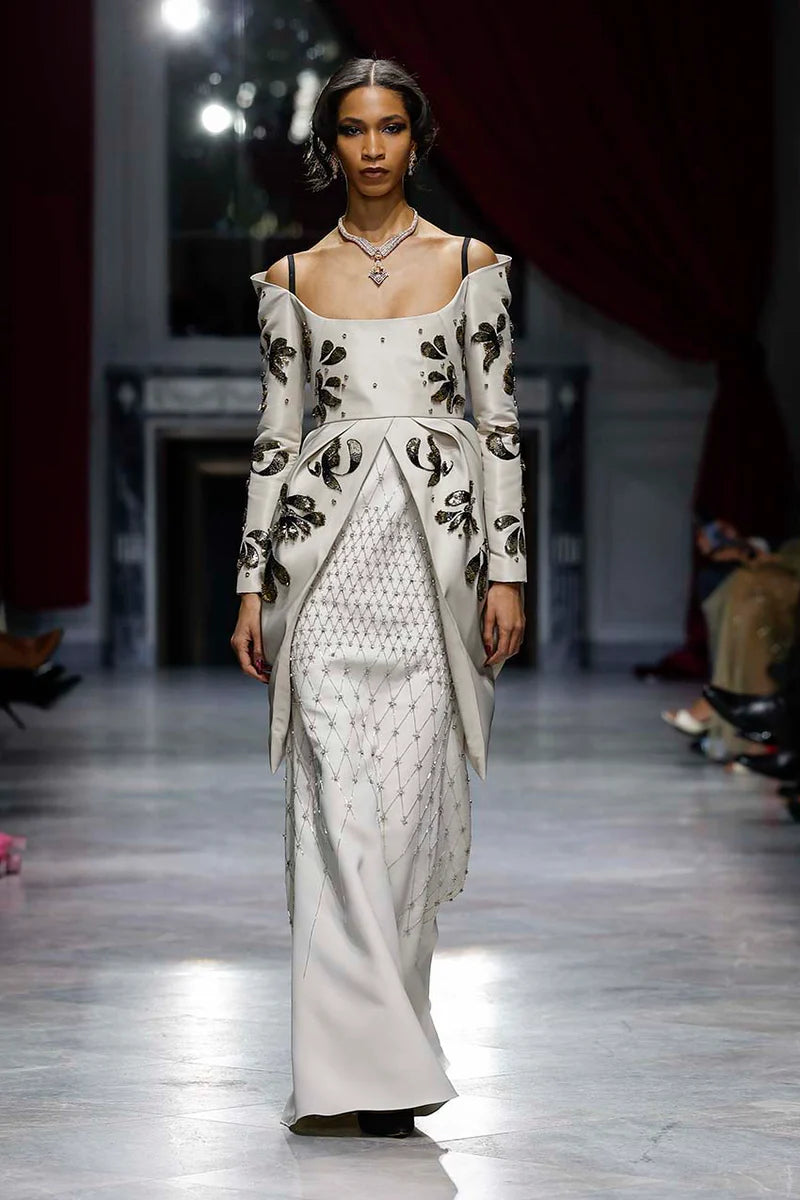 Stone Faille and Cady Gown