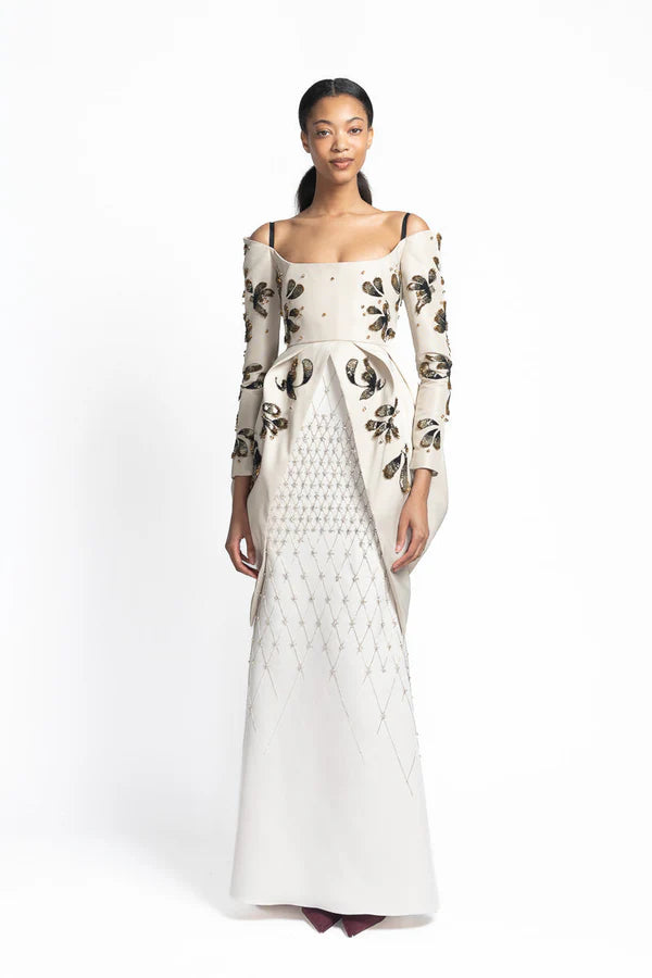 Stone Faille and Cady Gown