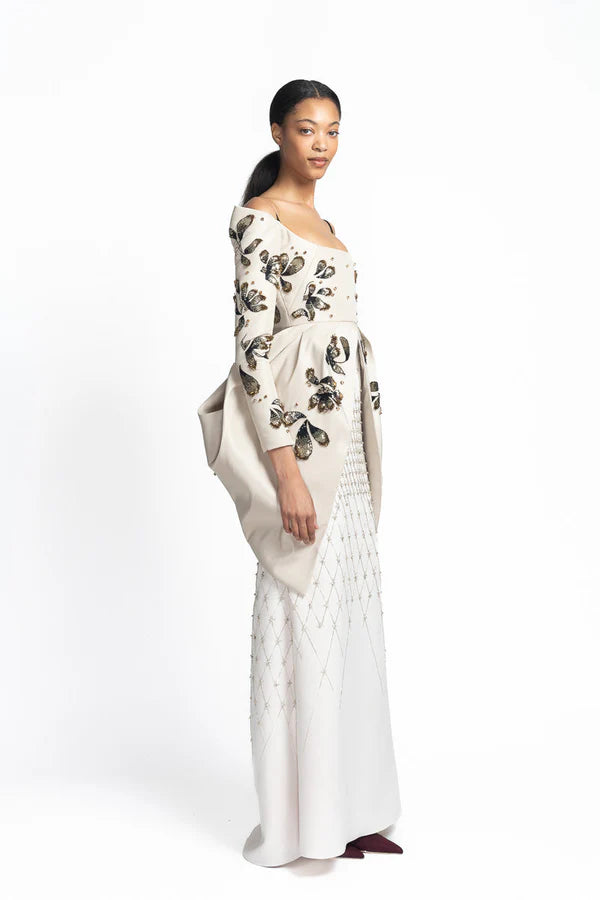 Stone Faille and Cady Gown