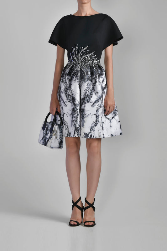 Printed Satin Dress