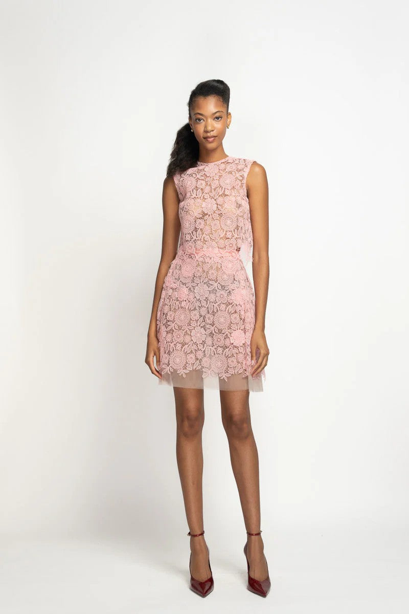 Blossom Pink Smita Lace Bell Skirt