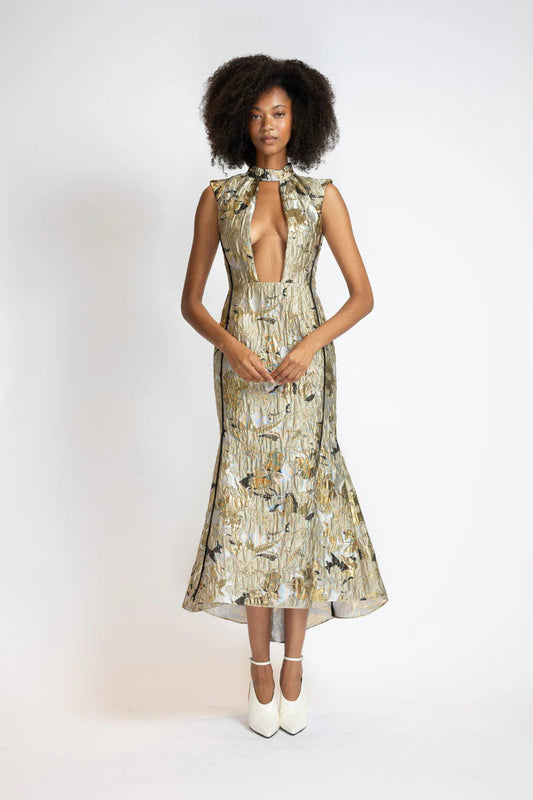 Marble Jacquard Dress