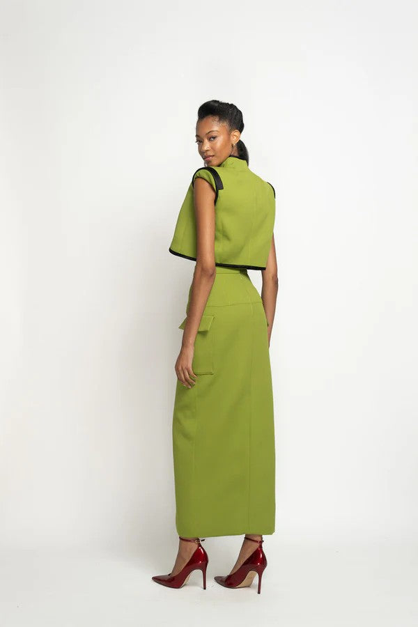 Olive Cady Cropped Vest