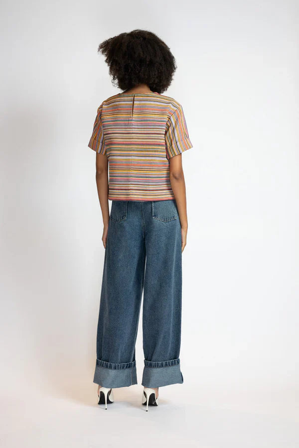 Mashru Jacquard Cargo Top