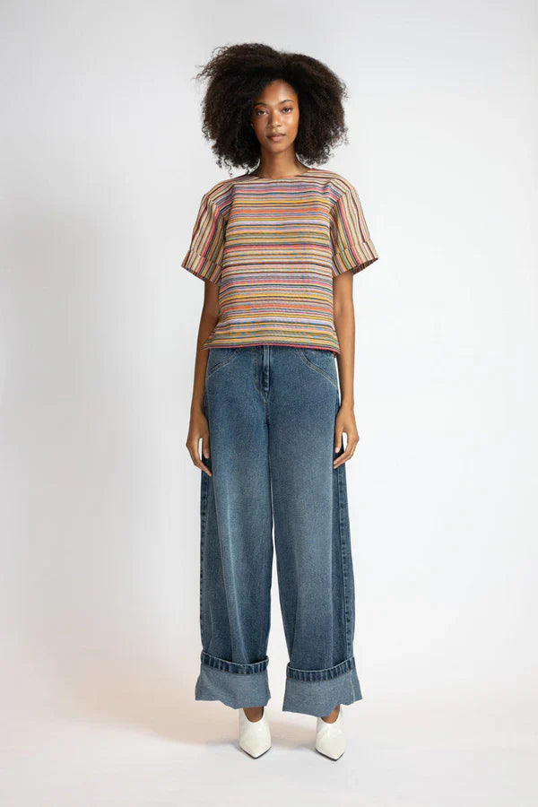 Mashru Jacquard Cargo Top